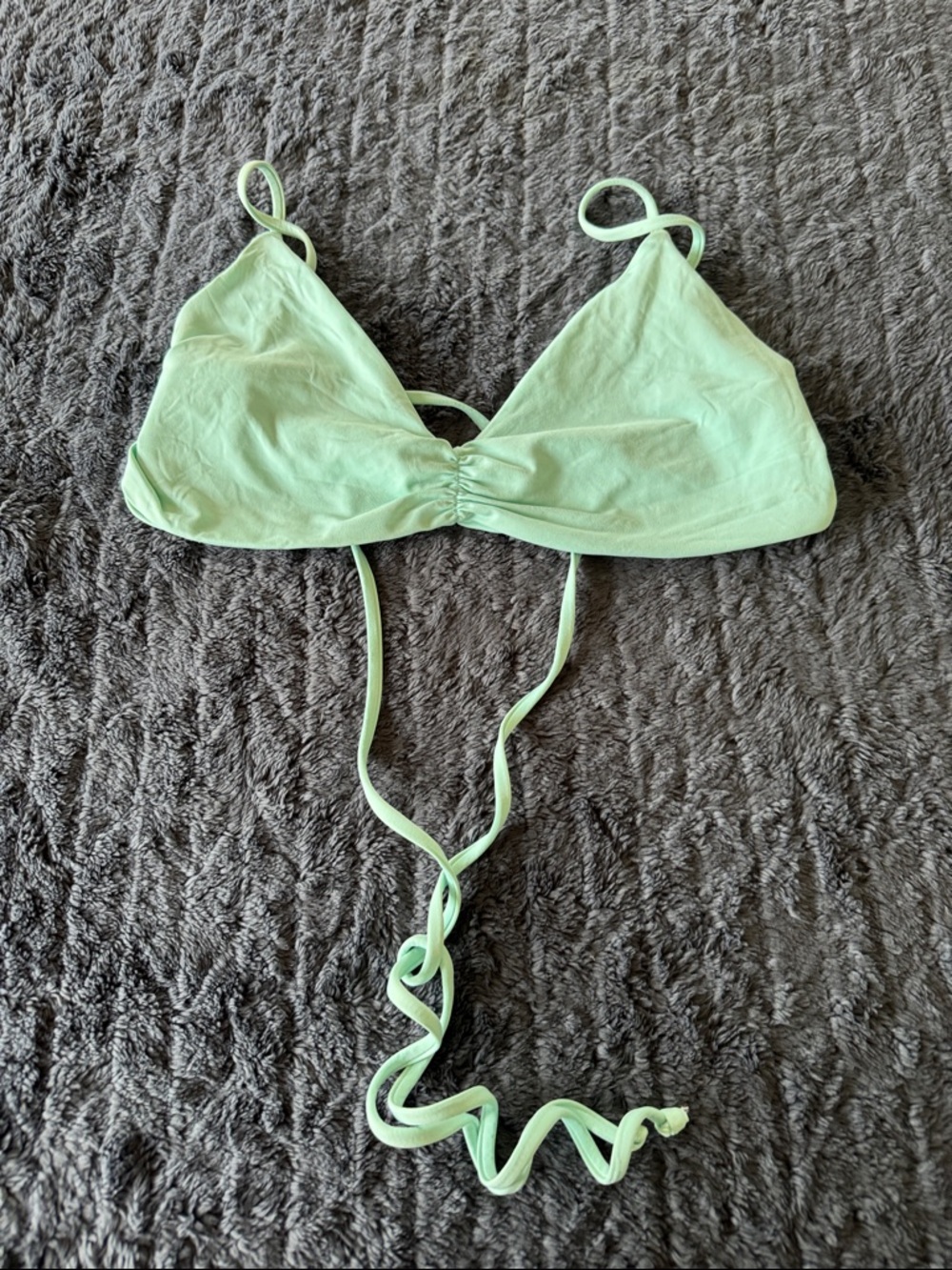 l*space Mint Green Triangle Bikini Top